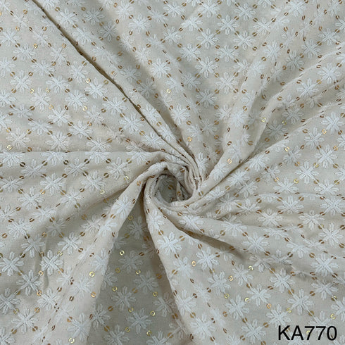 Chikankari Rayon Fabric-KA770